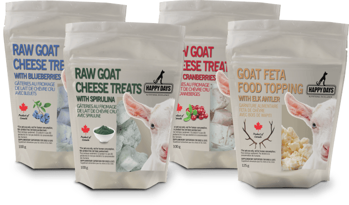 Happy Days – Gâteries au fromage de lait de chèvre cru