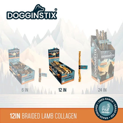 Dogginstix – Collagène d'agneau tressé