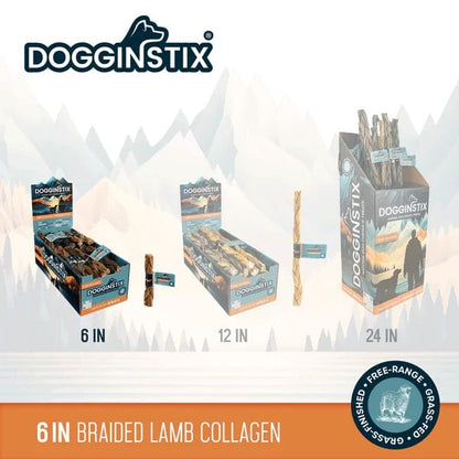 Dogginstix – Collagène d'agneau tressé