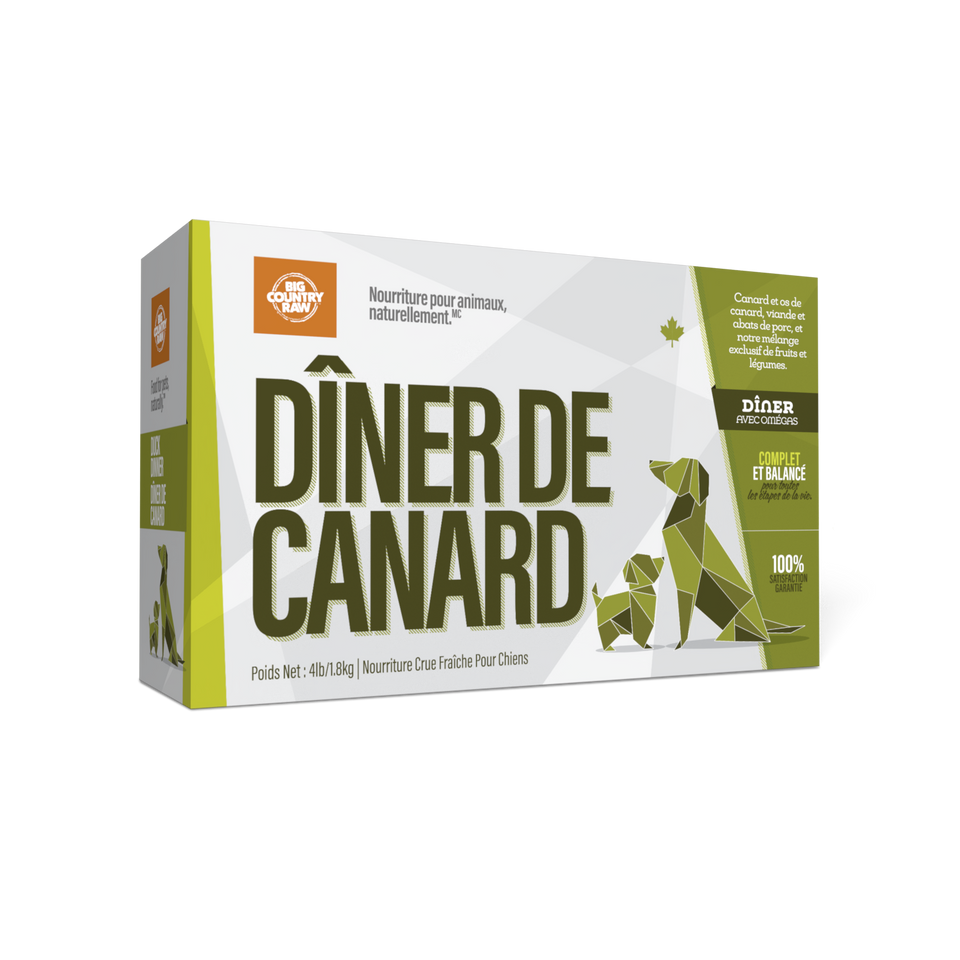 Big Country Raw – Formule Dîner – Canard - 4lbs