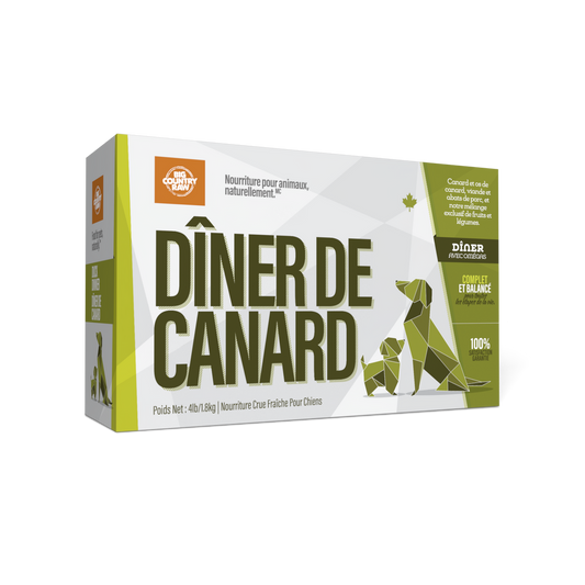 Big Country Raw – Formule Dîner – Canard - 4lbs