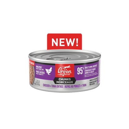 Orijen – Morceaux de poulet et thon avec bouillon d'os pour chaton - 155g