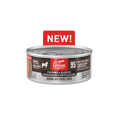 Orijen – Entrée regional red - Morceaux et effilochés avec bouillon d'os - 155g