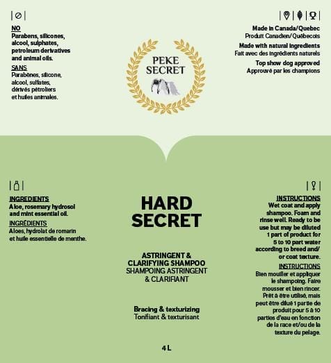 Peke Secret – HARD Secret Shampoing astringent et clarifiant – tonifiant et hydratant