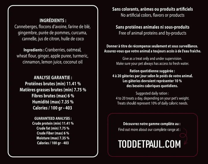 Todd & Paul – Biscuits – Canneberges