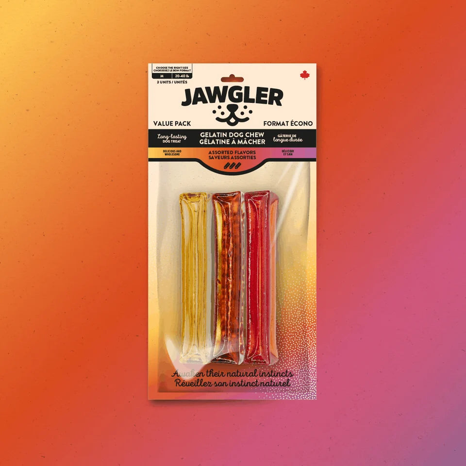 Jawgler – Gélatine à mâcher - Saveurs assorties - Format écono