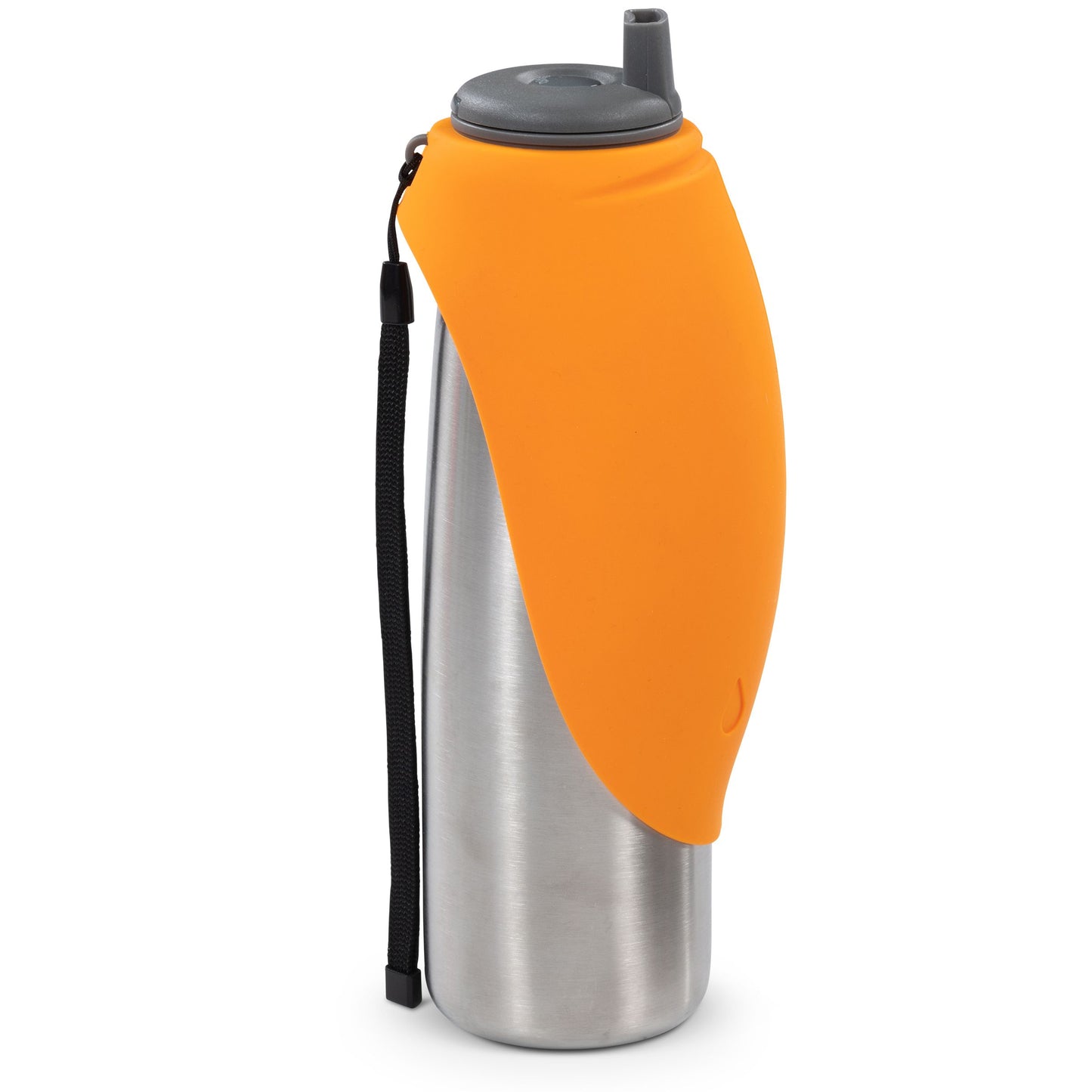 Messy Mutts – Bouteille d'eau en acier inoxydable – avec bol rabattable en silicone