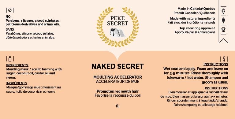 Peke Secret – NAKED Secret Accélérateur de mue – active et accélère le processus de la mue