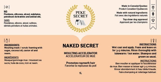 Peke Secret – NAKED Secret Accélérateur de mue – active et accélère le processus de la mue