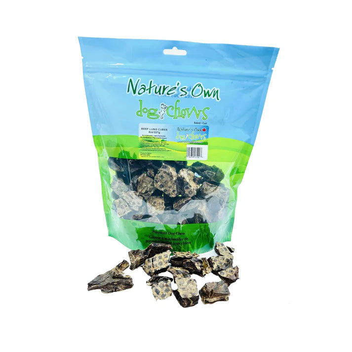 Nature's Own Dog Chew – Cubes poumon de boeuf- 227g
