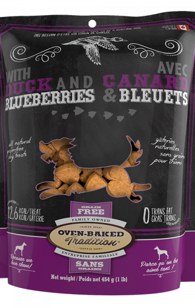 Oven-Baked Tradition – Gâteries sans grains - Canard et bleuets- 454g