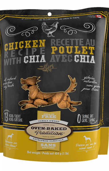 Oven-Baked Tradition – Gâteries sans grains - Poulet et Chia - 454g