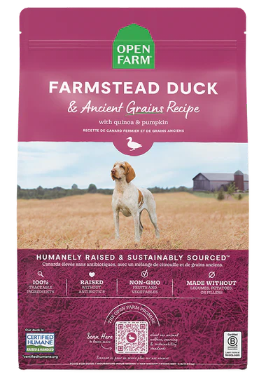 Open Farm – Recette canard – Grains anciens