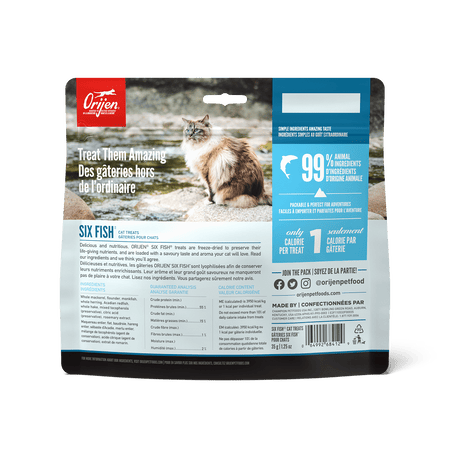 Orijen  – Gâteries lyophilisées  Six Fish - 35g