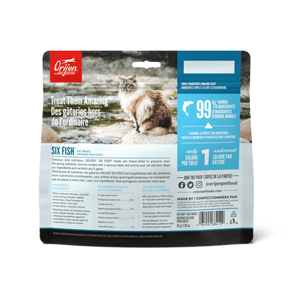 Orijen  – Gâteries lyophilisées  Six Fish - 35g