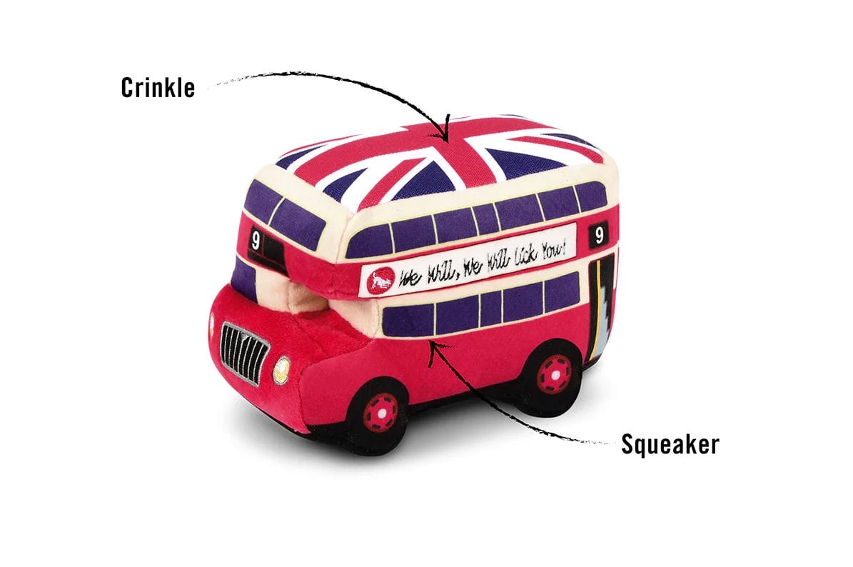 P.L.A.Y. – Collection trajet canin- Peluche bus de Londres