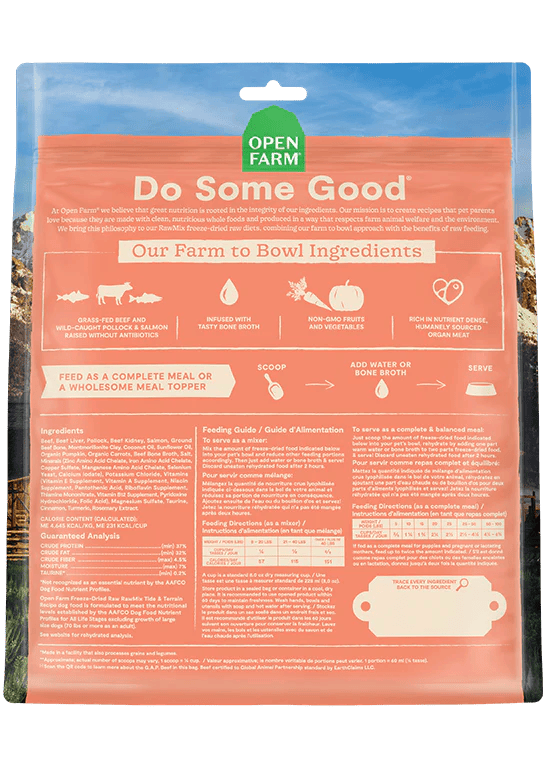 Open Farm – Nourriture lyophilisée  – RawMix Terre et Marée