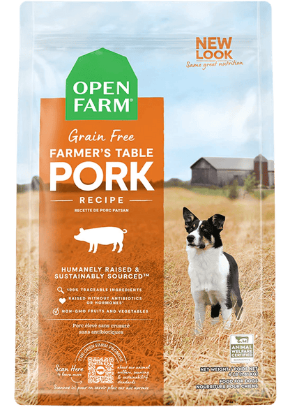 Open Farm – Recette au porc – Sans grains
