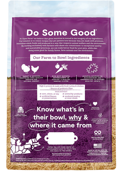 Open Farm – Recette pour chien senior – Sans grains