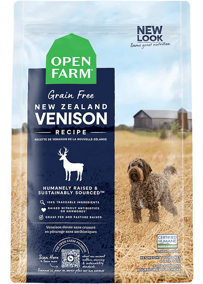 Open Farm – Recette de venaison de la Nouvelle-Zélande – Sans grains