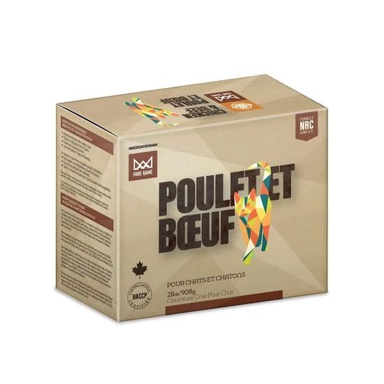 Big Country Raw – Fare Game - Chat – Poulet et Boeuf - 2lbs