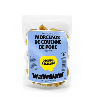 Wawwaw – Morceaux de couenne de porc - Sac 1kg