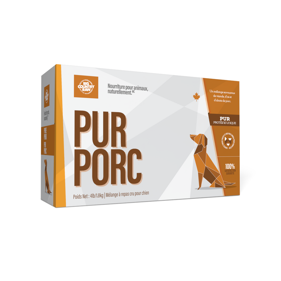 Big Country Raw – Formule Pur – Porc - 4lbs