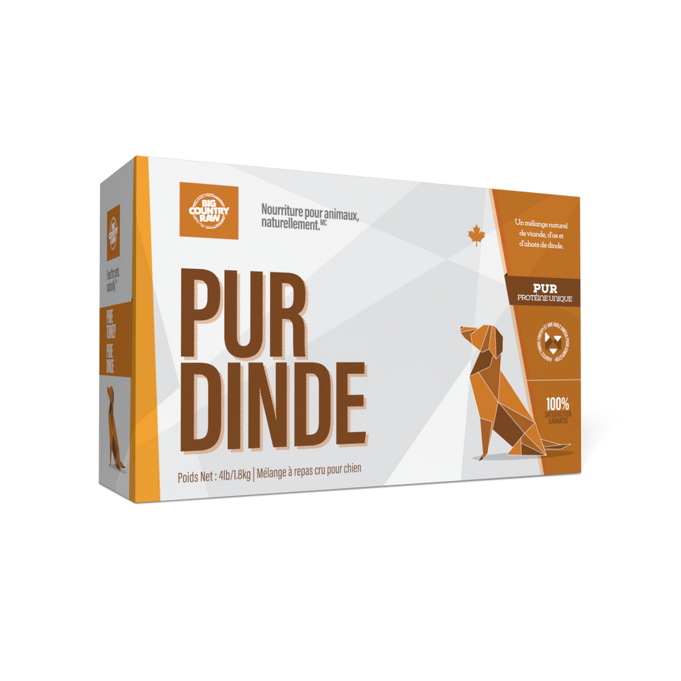 Big Country Raw – Formule Pur – Dinde - 4lbs