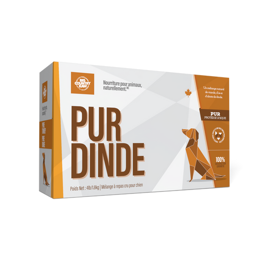 Big Country Raw – Formule Pur – Dinde - 4lbs