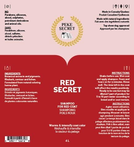 Peke Secret – RED Secret Shampoing poils roux – réchauffe & intensifie
