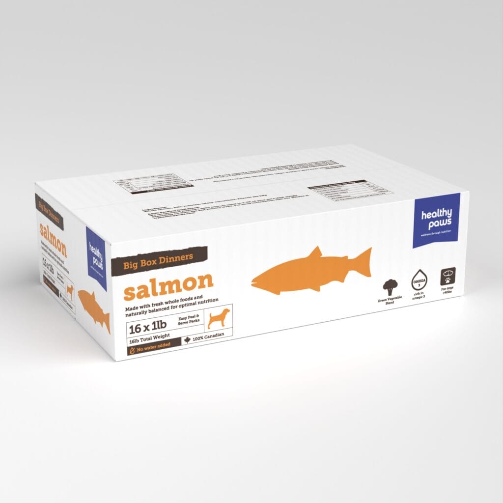 Healthy Paws – Boîte Dîner Saumon – 16lb