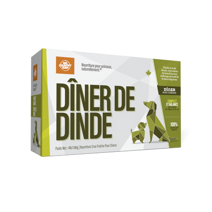 Big Country Raw – Formule Dîner – Dinde - 4lbs