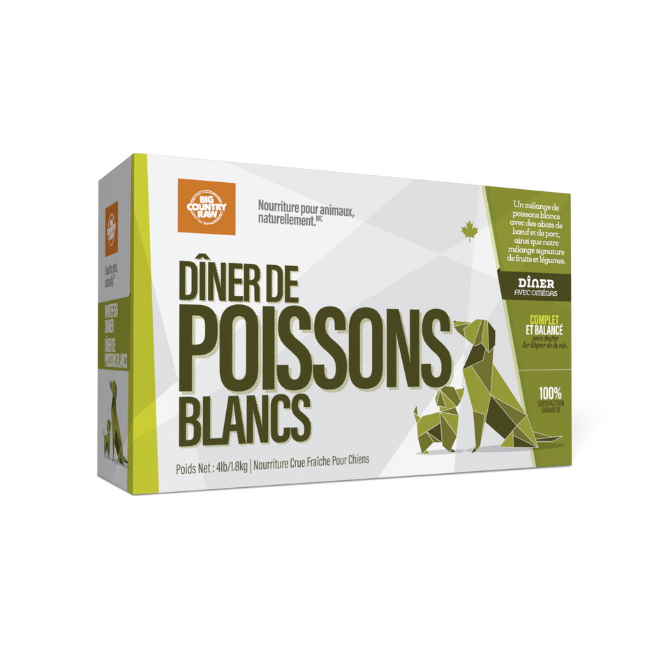 Big Country Raw – Formule Dîner – Poissons blancs - 4lbs