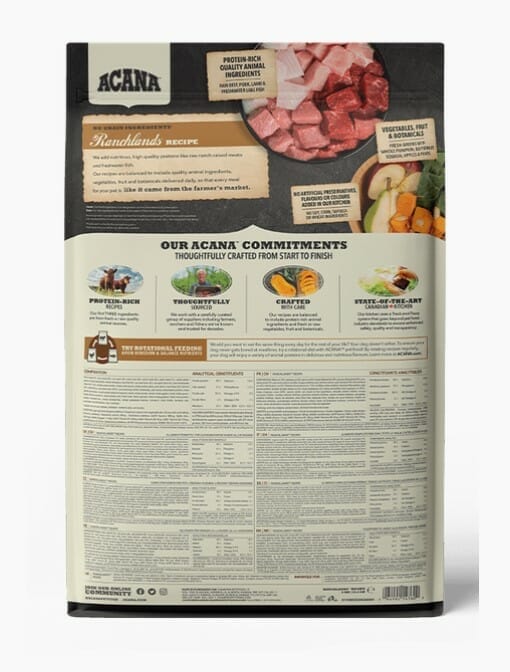 Acana – Regionals – Sans Grains - Ranchlands - Chien