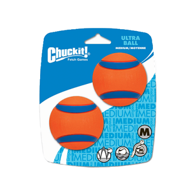 Chuckit – Ultra - Balle en paquet de 2 - Moyen