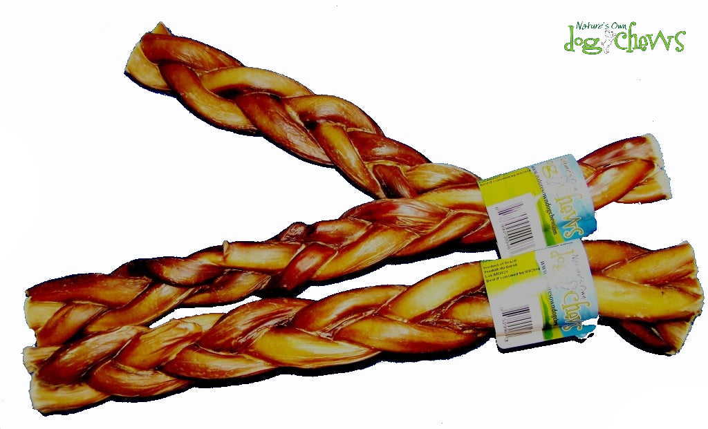 Nature's Own Dog Chew – Bully Stick tressé 12''