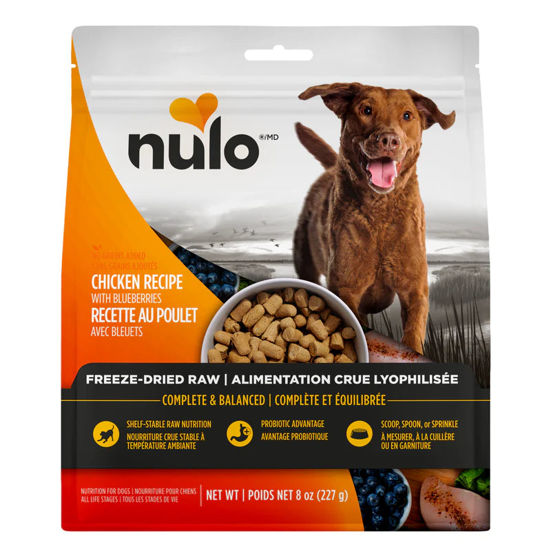 Nulo – Nourriture lyophilisée  –  Poulet et bleuets