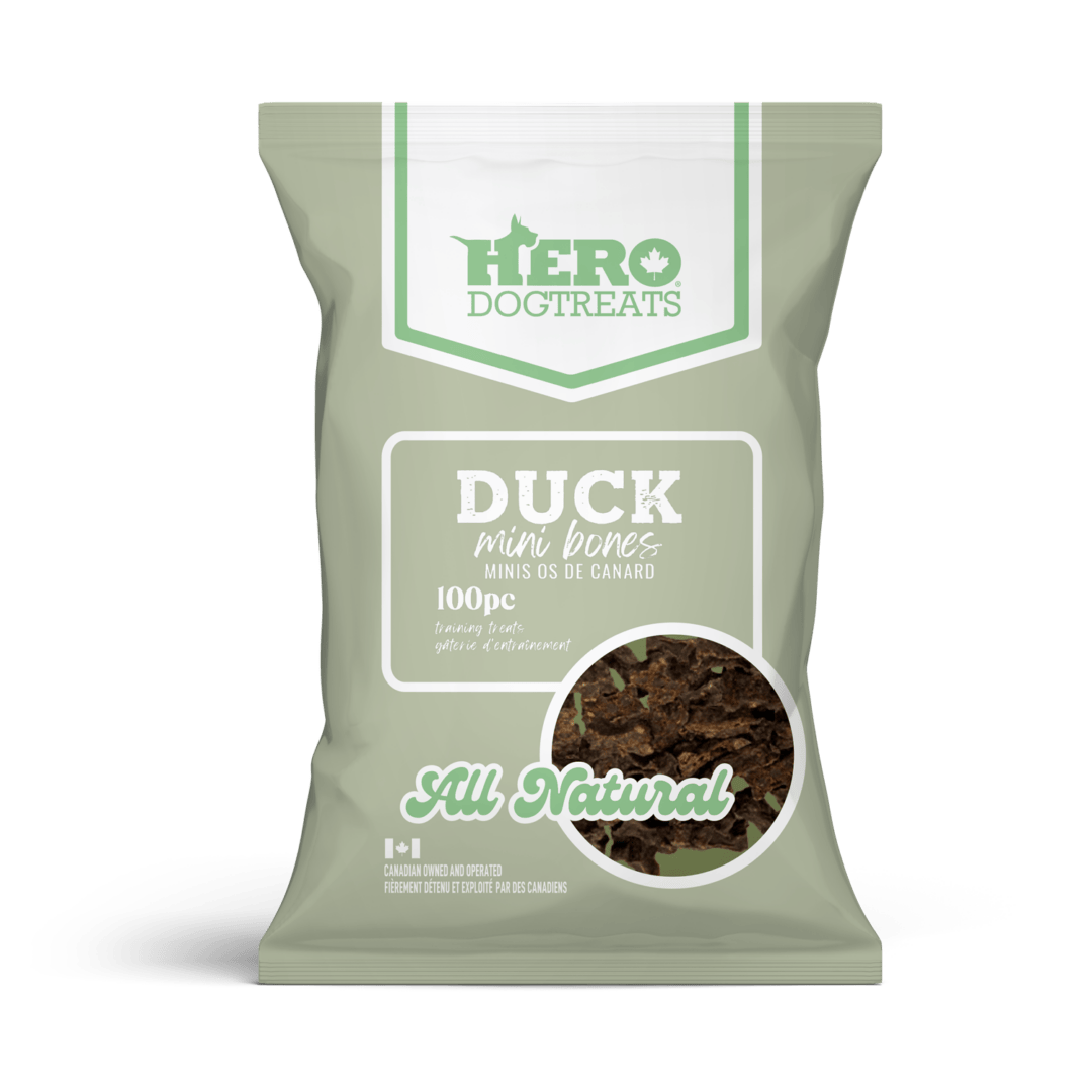 Hero Dog Treats – Mini os de canard - 100 morceaux
