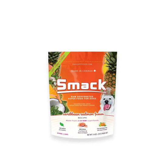 Smack – Nourriture crue déshydratée pour chien – Saumon fusion des caraïbes