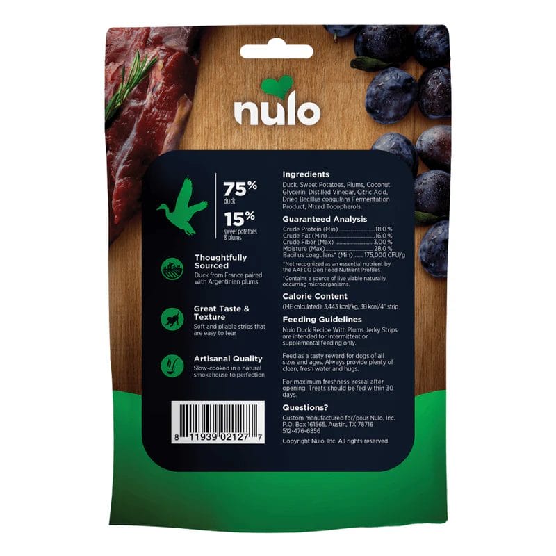 Nulo – Lanières de canard  séchées aux prunes