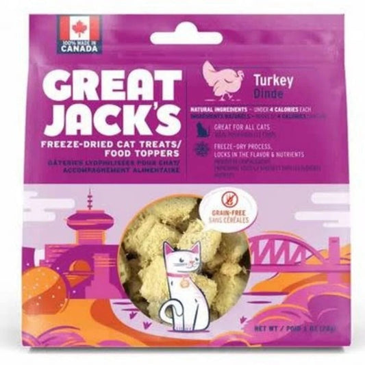 Great Jack's  – Gâteries lyophilisées pour chat Dinde