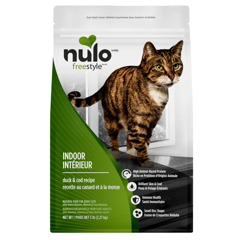 Nulo – Freestyle - Chats d'intérieur sans grains - Canard et lentilles