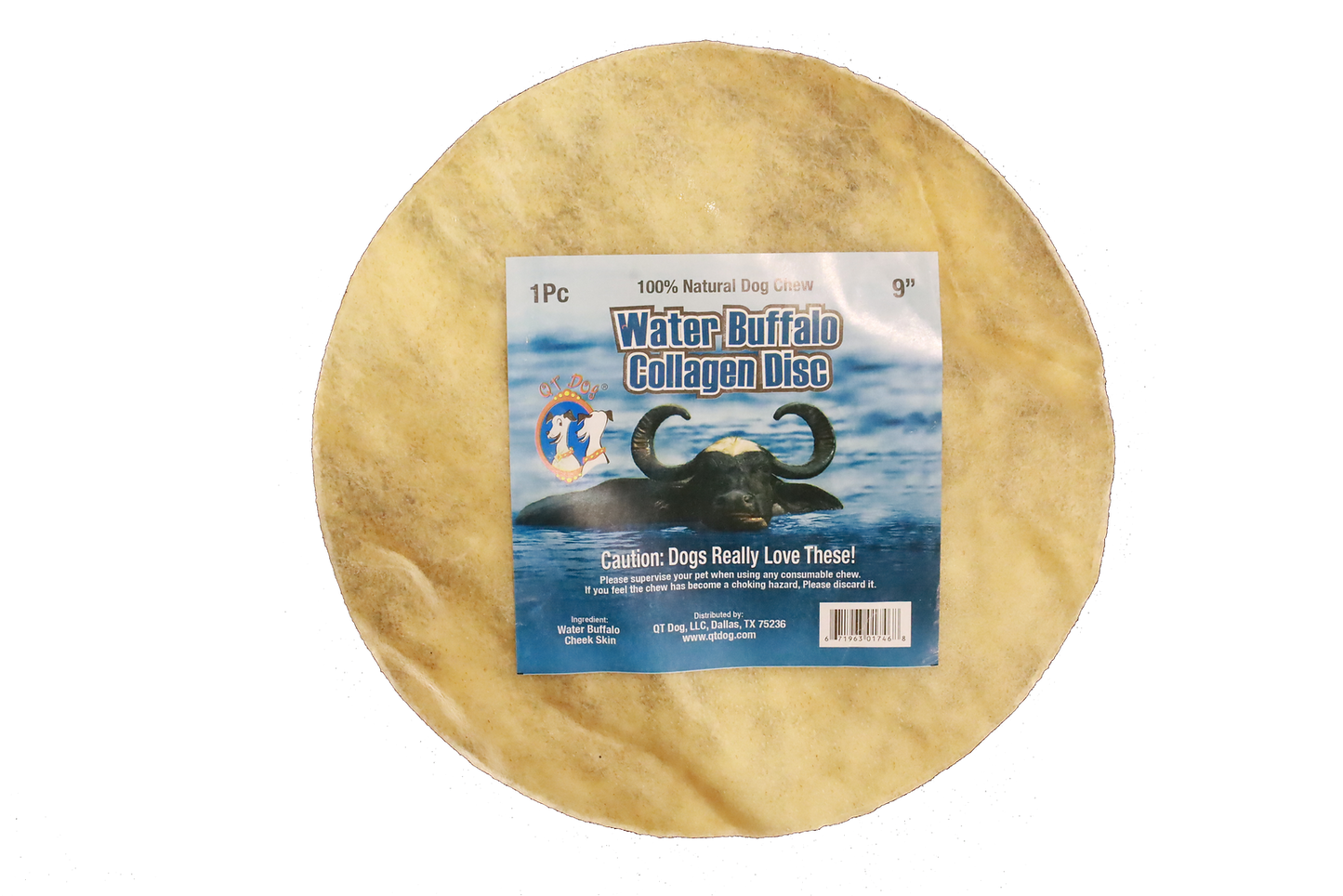 QT Dog – Disque de collagène de buffle d'eau - 9''