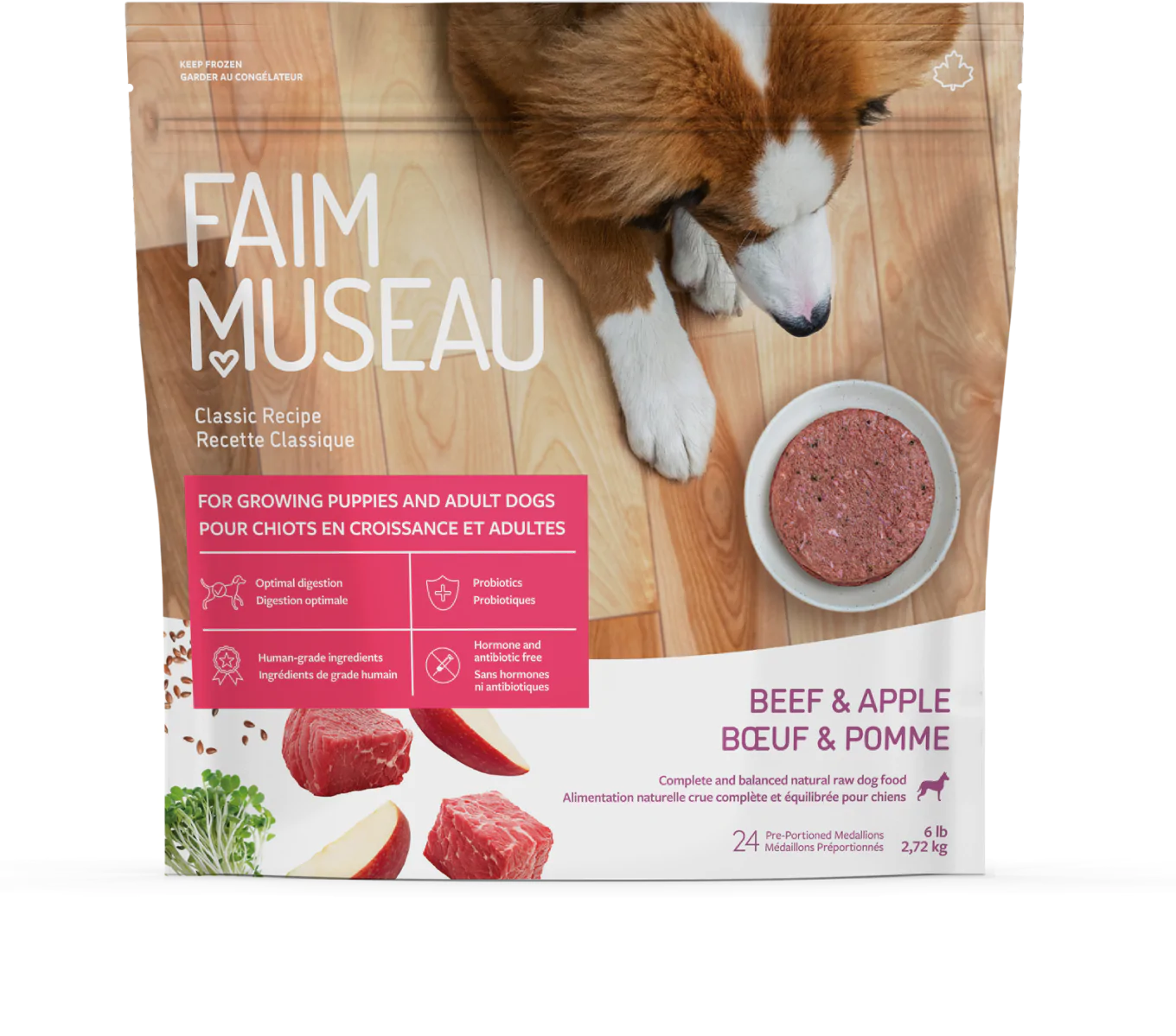 Faim Museau – Boeuf et pommes - 6lb