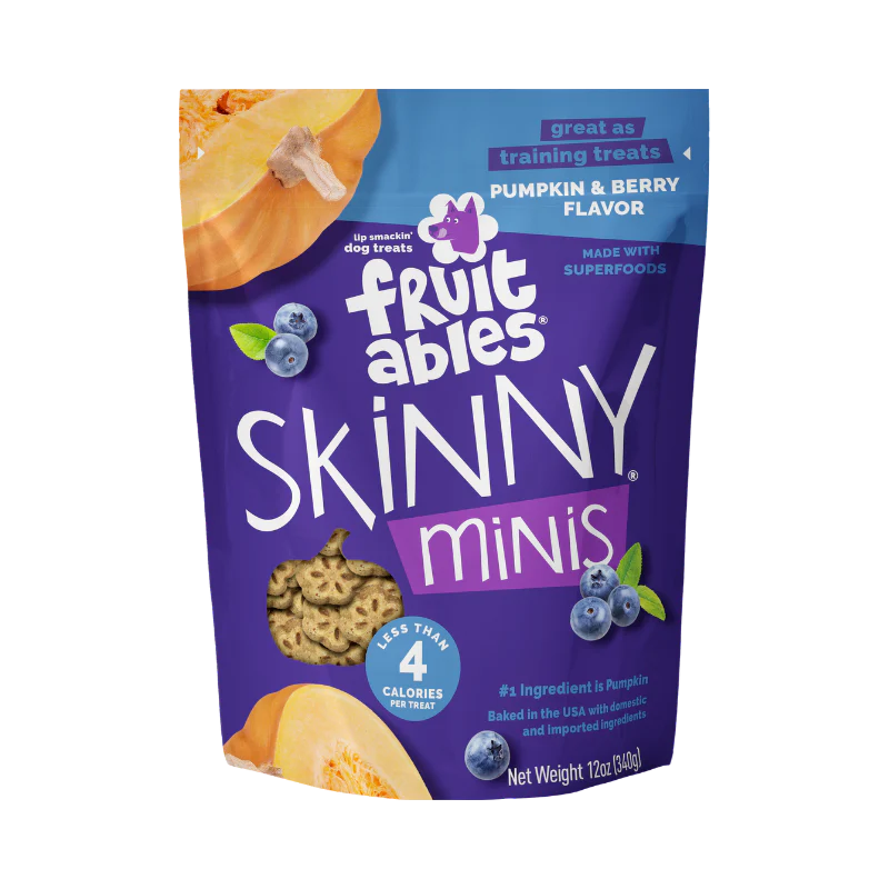 Fruitables – Gâteries ''Skinny Minis'' – Citrouille et bleuets