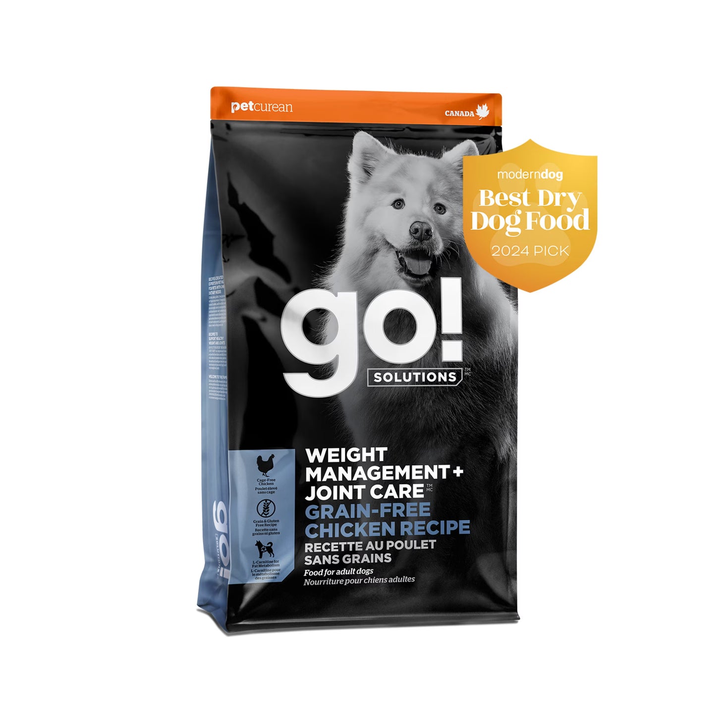 Petcurean – Go! Solutions - Contrôle du poids + articulations – Adulte - Poulet