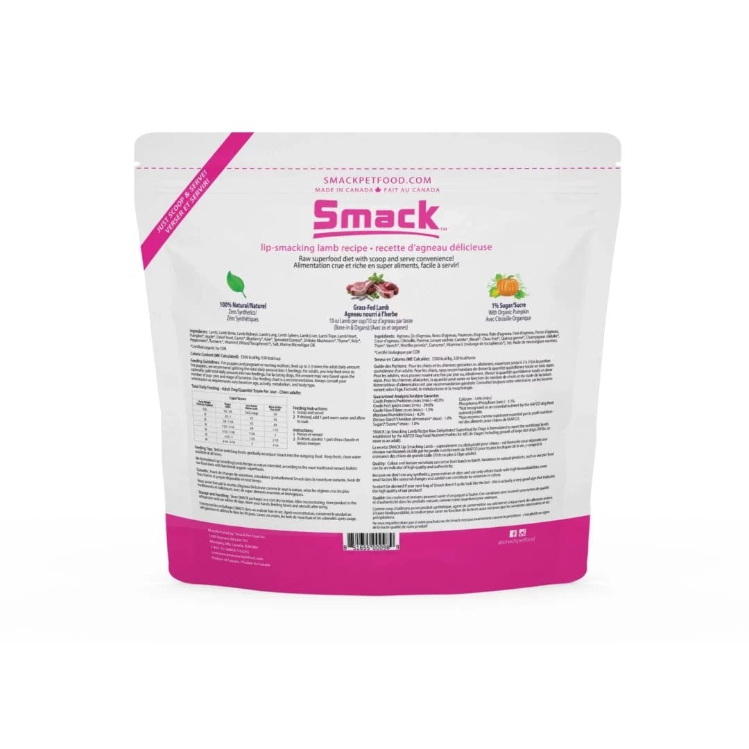 Smack – Nourriture crue déshydratée pour chien – Agneau