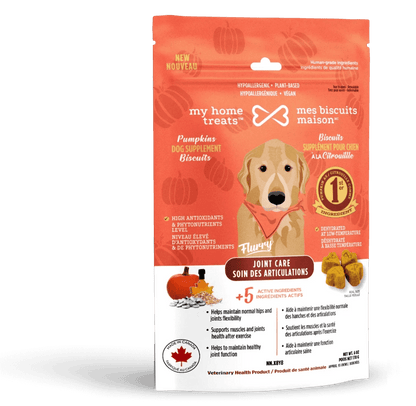 Mes biscuits maison –  Supplément hypoallergénique pour chien à la citrouille - Soin des articulations 170g