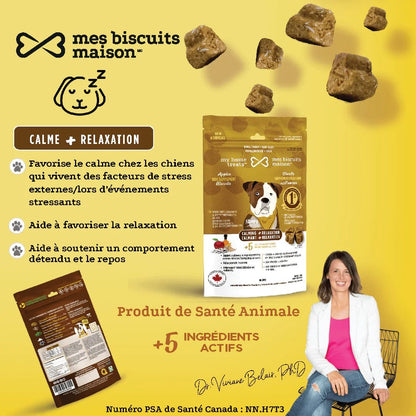 Mes biscuits maison –  Supplément hypoallergénique pour chien aux pommes - Calmant + Relaxation 170g