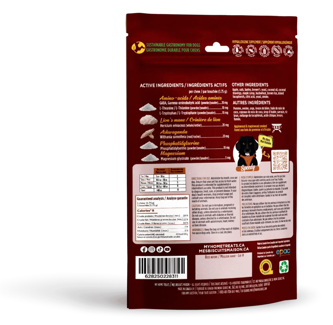 Mes biscuits maison – Supplément hypoallergénique pour chien aux pommes - Sérénité + Focus 170g